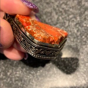 Orange Sea Sediment Jasper Pendant